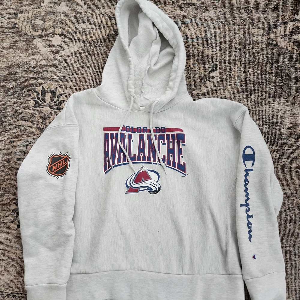 Champion Reverse Weave Colorado Avalanche Hoodie Womens L